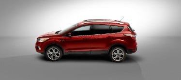 Side Profile of 2017 Ford Escape Titanium in Ruby Red Met...